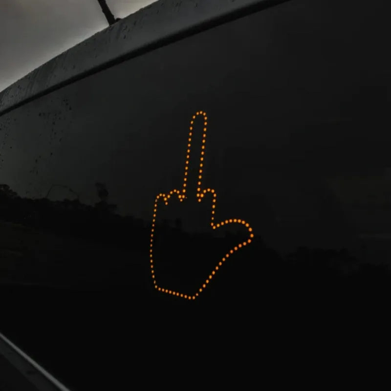 Funny New LED Illuminated Gesture Light Car Finger - Bellarte Enchanté Funny New LED Illuminated Gesture Light Car Finger